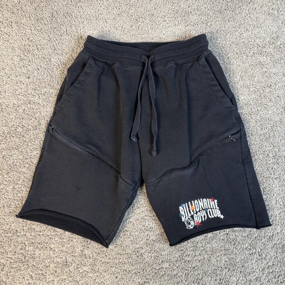 Billionaire Boys Club Shorts Mens S Black Sweat Fleece 10 In Inseam Pockets